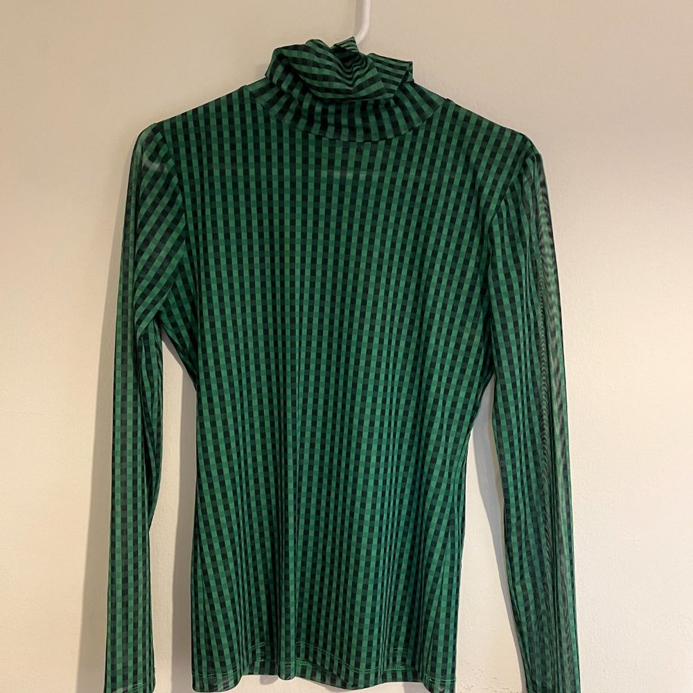 Mesh Turtleneck